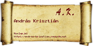 András Krisztián névjegykártya