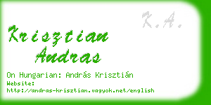 krisztian andras business card