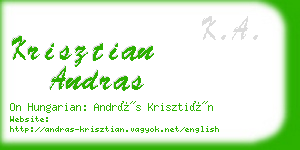 krisztian andras business card